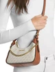 Cумка Michael Kors Medium Wilma Leather Bag, Brown/White - зображення 3