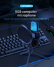 YANMAI USB-микрофон с RGB-подсветкой SF666R Конденсаторный микрофон антивибрационным креплением - изображение 10