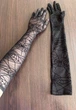 Довгі рукавички з павутинкою honey fashion accessories s/m/l чорні (30к068) - изображение 2