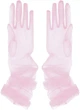 Фатинові довгі рукавички honey fashion accessories s/m/l рожевий (30к001) - зображення 2