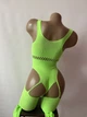 Звабливий еластичний бодістокінг One Size Зелений (5036) - изображение 3