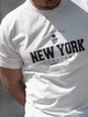 Мужская футболка повседневная из хлопка Teamv New York Белая 3XL - изображение 2