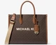 Сумка тоут Michael Kors Mirella Medium Signature Logo Tote Bag Brown - зображення 1