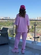 Жіночий легкий спортивний костюм з футболкою "Amante", рожевий 46-48 - зображення 2