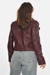 Куртка-косуха женская из экокожи бордового цвета Fashion размер 42-44 (214046) - изображение 3