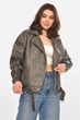 Куртка-косуха женская из экокожи графитового цвета Fashion размер 44 (214014) - изображение 2