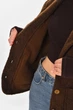 Жилетка женская однотонная коричневого цвета Fashion размер 44-46 (214477) - изображение 4