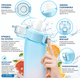 Бутылка для воды Air Up с ароматическими капсулами, 650 мл + 14 вкусовых колец, светло-голубая матовая - изображение 2