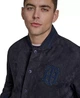 Чоловіча куртка-бомбер Tommy Hilfiger Varsity - Premium Еко-Замша (Water Resistant / Не боїться води L Темно-синя - зображення 5
