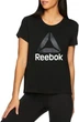 Легка трикотажна укорочена футболка Reebok Women's Ultimate Slinky Jersey Logo, чорна, M - изображение 1