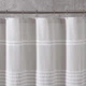 Vera Wang шторка для ванної для душу (фіранка на гачках) з отворами для гачків з натуральної 100% бавовни у смужку - сірий - зображення 5
