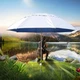 Пляжный садовый зонтик 1,8 м с наклоном и антиветровым клапаном, UV-защита, с чехлом - изображение 3