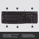 Клавіатура дротова Logitech K120 USB Black ENG - зображення 3