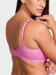 Комплект білизни Victoria's Secret Dream Angels Wicked Twinkle Strap Unlined Lace Balconette Bra - 34C - XS - Рожевий - зображення 3