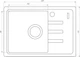 Кухонная мойка гранит GLOBUS LUX Mono 620х435 песочный (000021059) - изображение 4