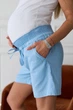 Льняные шорты для беременных Cancun 4XL/5XL Lullababe голубой - изображение 7