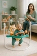 Детский игровой центр Fisher-Price Jumperoo с подсветкой и звуком / Развивающий игровой джемпер Зеленый - изображение 1