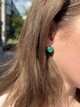 Сережки "Tiffany's heart" з кварцу імітація турмаліну параіба ELBET - изображение 1
