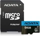 Карта пам'яті microSD 64Gb ADATA Premier class 10 UHS-I A1 + адаптер SD (AUSDX64GUICL10A1-RA1) - зображення 1
