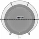 Детский садовый батут Funfit 183 см (6FT) с внутренней сеткой и лестницей, 4798 - изображение 2