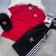 Костюм Adidas футболка шорти кепка чорні 2 пари шкарпеток червоний XL - изображение 3