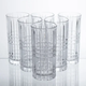 Набір склянок Geometric Glass 6 штук по 300 мл з рельєфним візерунком HP-17-3 (LG-HP-17-3) - изображение 1