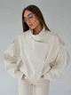 Куртка женская из экокожи молочная 42-50 р5041.М544.1 - изображение 7