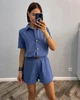 Женский костюм льняной джинсовый L-XL с1050.388 - изображение 1