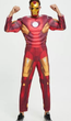 Взрослый костюм аниматора Железный Человек / Iron Man Marvel красно-золотой карнавальный комбинезон с мышцами и маской - изображение 1