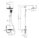 Душова колона зі змішувачем MIXXUS PREMIUM TERRA 029-J GRAPHITE (колір графіт) (MI8386) - изображение 4