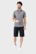 Футболка-поло AVECS сіра з трикотажу Double Face 30591/14 2XL - изображение 2
