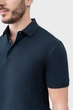 Футболка-поло AVECS блакитна з трикотажу Double Face XL - зображення 7