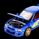 Металева модель машина Subaru Impreza 1:32 зі світлом і звуком Інерційна машинка в коробці субару синій легенда модель - зображення 3