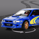 Металева модель машина Subaru Impreza 1:32 зі світлом і звуком Інерційна машинка в коробці субару синій легенда модель - зображення 5