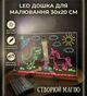 Светодиодная доска для рисования и заметок акриловая с фломастерами 30х20см - изображение 1