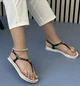 Жіночі босоніжки силіконові через палець SP-SHOES 41 чорні - зображення 2