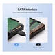 Кабель передачі даних SATA 3 Data Cable 0.5m 90° corner US217 Black Ugreen - зображення 7