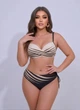Женский купальник Sisianna 3903-3 коричневый-молочный 4XL - изображение 4