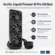Система рідинного охолодження Arctic Liquid Freezer III Pro 420 2500 об/хв 3x140 мм Чорний (ACFRE00181A) - зображення 2