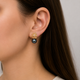 Серьги из желтого золота 585 пробы с черным жемчугом S-0399 - изображение 4