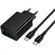 Зарядне мережеве Hoco CS95A Leader PD30W+QC3.0 швидка зарядка для мобільних пристроїв + кабель Type-C-Type-C Чорний - зображення 1