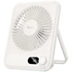 Вентилятор портативний Hoco HX607 Slim Desktop Fan настільний 2000mAh LED-дисплей для роботи та відпочинку Білий - изображение 1