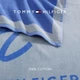 Tommy Hilfiger рушник для пляжу з монограмою з натуральної 100% бавовни, ультрам'який та швидковисихаючий, 90*170 см, щільність 450 г/м² – синій - зображення 3