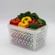 Контейнер для зберігання продуктів 6л двошаровий пластиковий з герметичною кришкою для свіжості овочів та фруктів - зображення 11