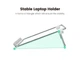Підставка для ноутбука UGREEN LP230 Foldable Desktop Laptop Stand Silver (80348) - изображение 2