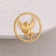 Значок из стали BROCHE брошь бижутерия Птицы Феникс золотистый BRGV115461 - изображение 4
