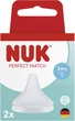 Соска Nuk PM из силикона отверстие М 3+ 2 шт (4008600445579) - изображение 1