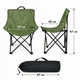 Раскладное туристическое кресло Folding Camping 40 х 40 х 67 см (214 C) Хаки - изображение 9