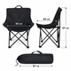 Раскладное туристическое кресло Folding Camping 40 х 40 х 67 см (214 C) Черный - изображение 2