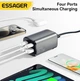 Зарядное устройство Essager 67w Gan Desktop Charger 4 порта ES-CD35 черный - изображение 3